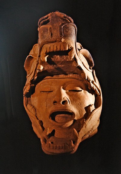 Human head in the mouth of a jaguar, Remojadas Culture, Vera Cruz by Pre Columbian Pre Columbian